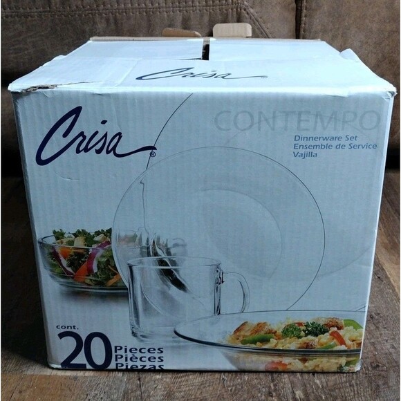 Crisa Contempo Dinnerware Set (Crystal) 20pcs / Number of items in set 5 - Picture 2 of 3